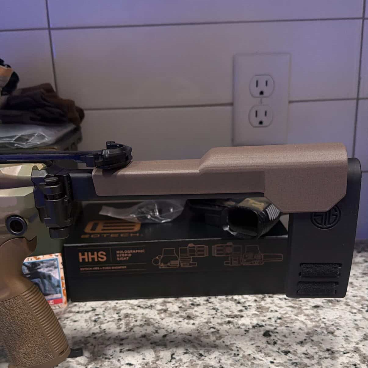 The SlapRiser SIG Folding Pistol Brace /Cheek Riser/ Anti rotation/ Extended Version